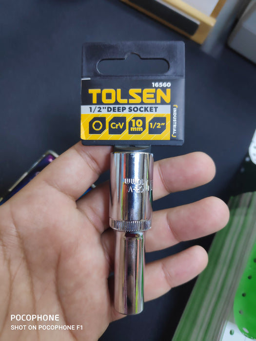 DEEP SOCKET 10MM X 1/2" DR TOLSEN